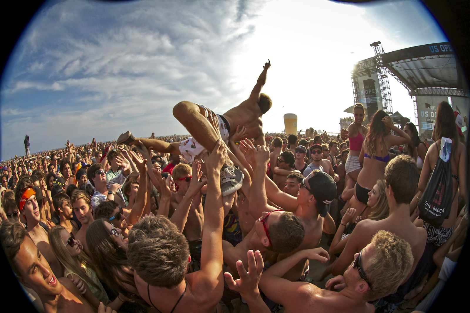 Crowd at an outdoor music festival
